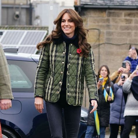 celebrities wearing burberry quilted jacket|Princess Kate Wears Plaid Version of the Season's .